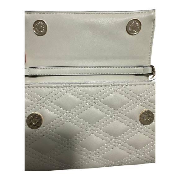 Cavalli Class Ivory Quilt Stitch Wallet Phone Crossbody Clutch Purse Handbag - Picture 4 of 10